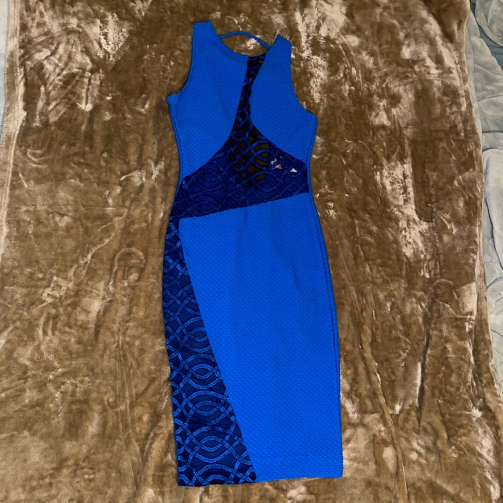 Blue/Black Mesh Dress
